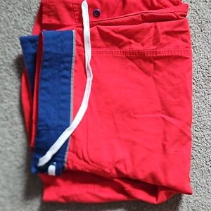Old Navy red blue swim shorts